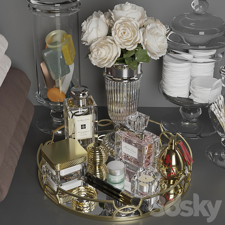 Decorative bathroom set 3 3DS Max - thumbnail 2