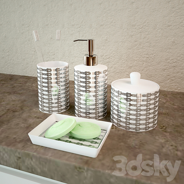 Decorative Bathroom Set 3DS Max Model - thumbnail 2