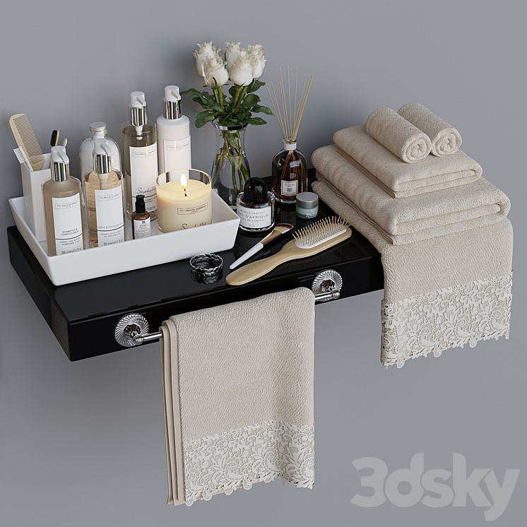 Decorative bathroom set 5 3DS Max - thumbnail 2