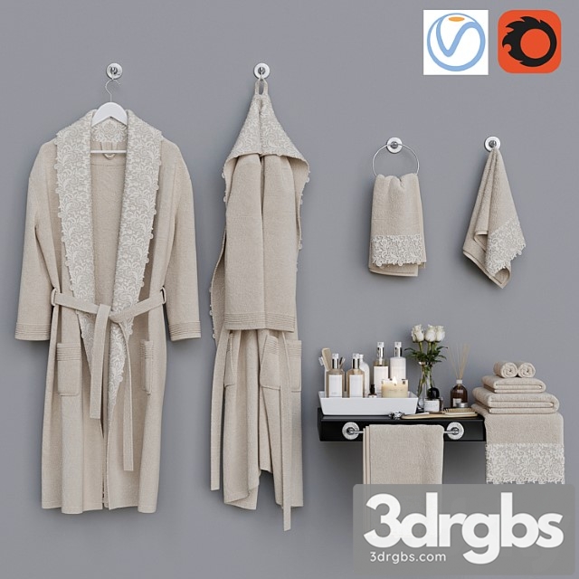 Decorative Bathroom Set 5 3dsmax Download - thumbnail 1