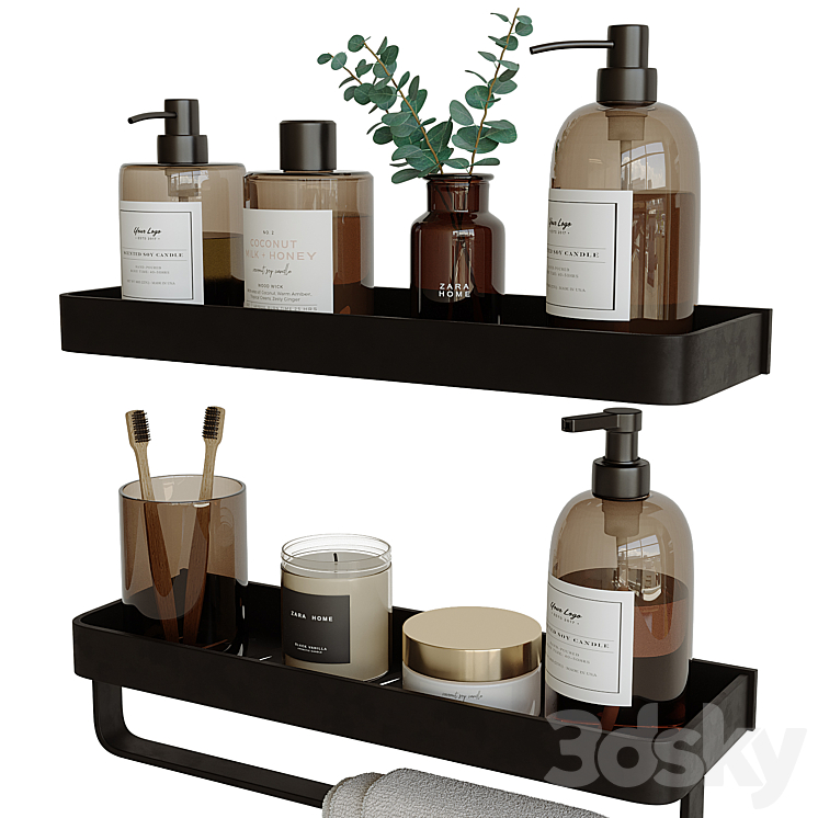 Decorative bathroom set 6 3DS Max Model - thumbnail 2