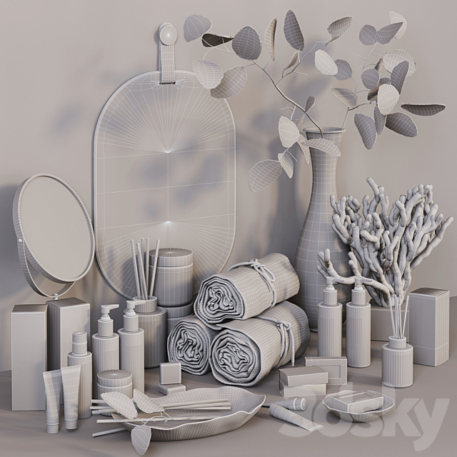 Decorative set _ Air 3DS Max Model - thumbnail 5