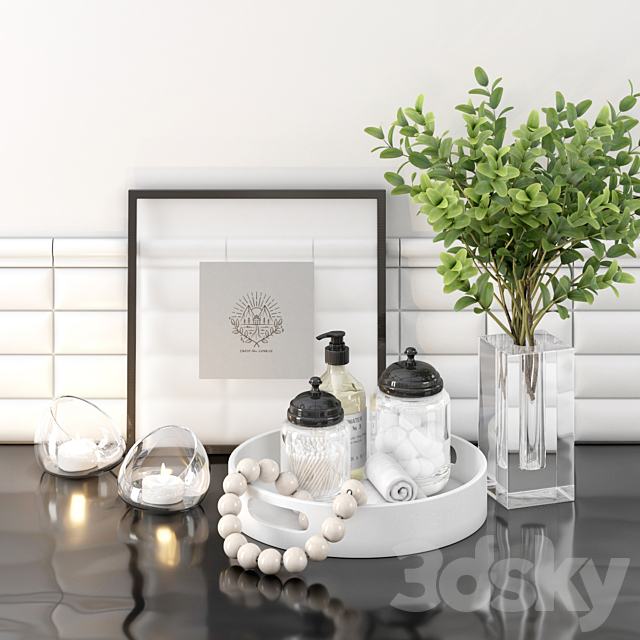 DECORATIVE SET BY SELIVERSTONE №6 FOR BATHROOM 3ds Max - thumbnail 1