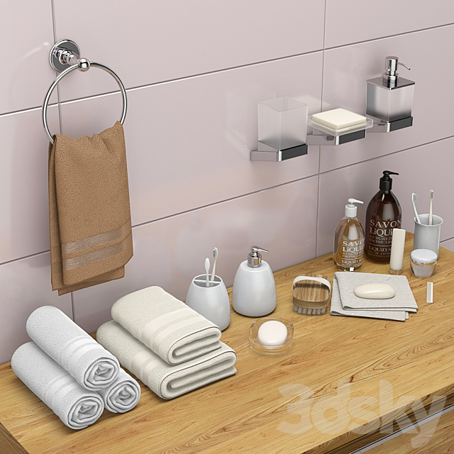 Decorative set for a bathroom set 36 3ds Max - thumbnail 2