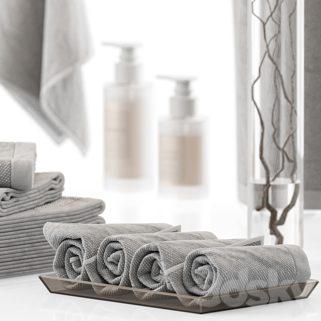 Decorative set for bathroom 04 3DS Max Model - thumbnail 2