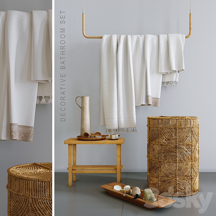 Decorative set for bathroom # 10 3DS Max - thumbnail 1