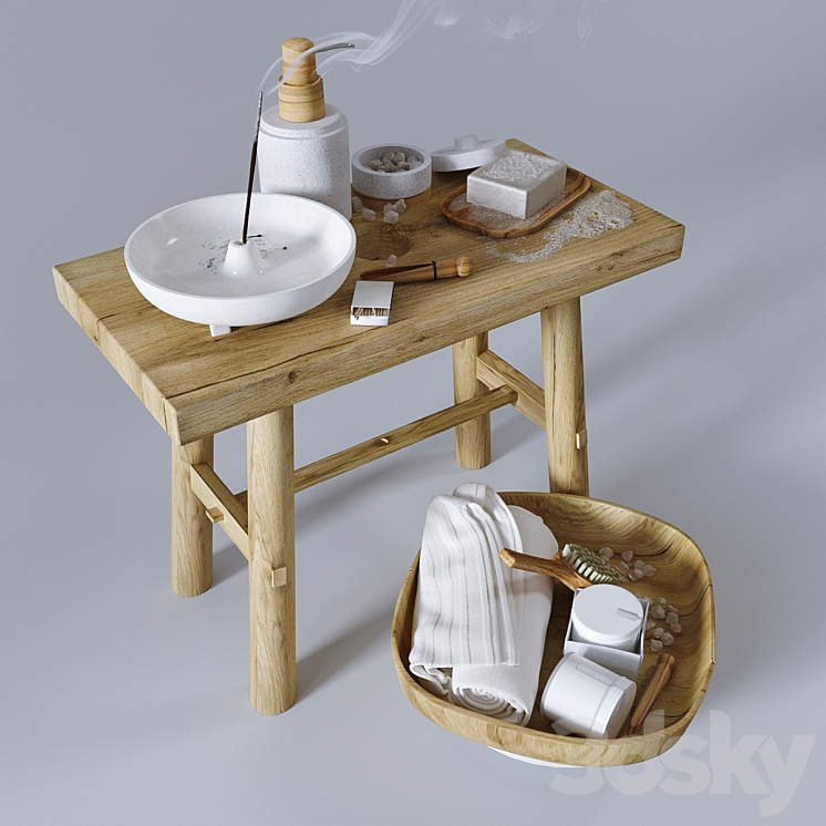 Decorative set for bathroom # 13 3DS Max - thumbnail 2