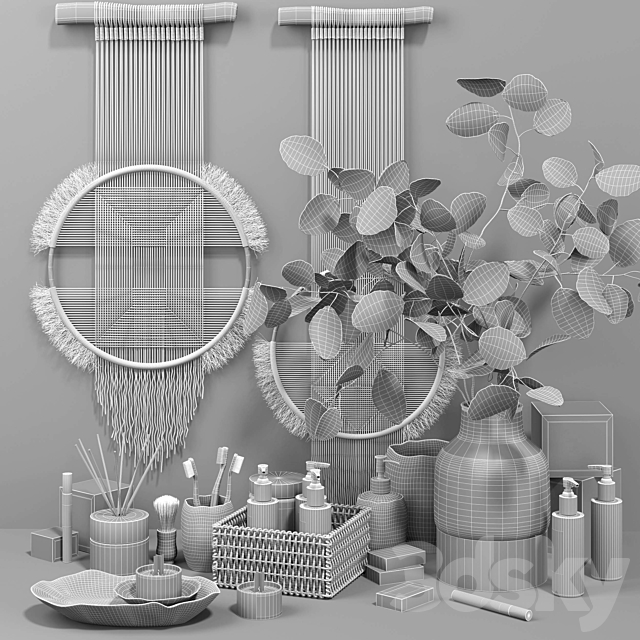 Decorative set for bathrooms and living rooms 3DS Max Model - thumbnail 5