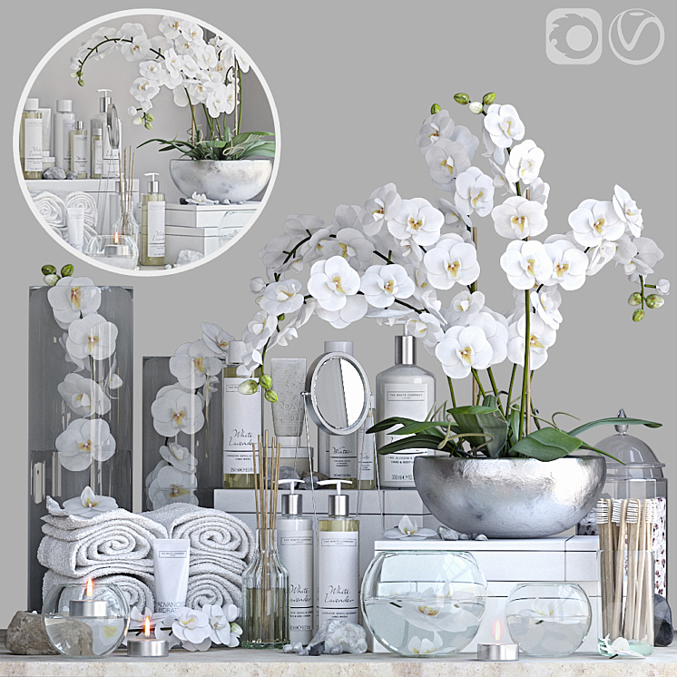 Decorative set for the bathroom 3DS Max - thumbnail 1