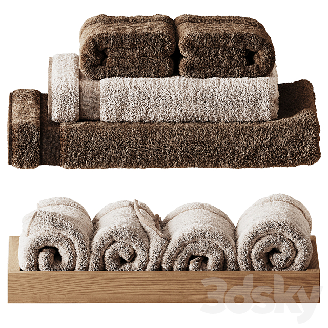 Decorative set with towels 3ds Max - thumbnail 2