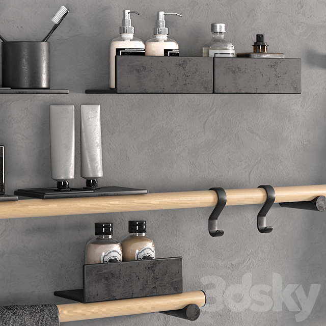 Dot Line bathroom accessories by Agape 3DS Max Model - thumbnail 2