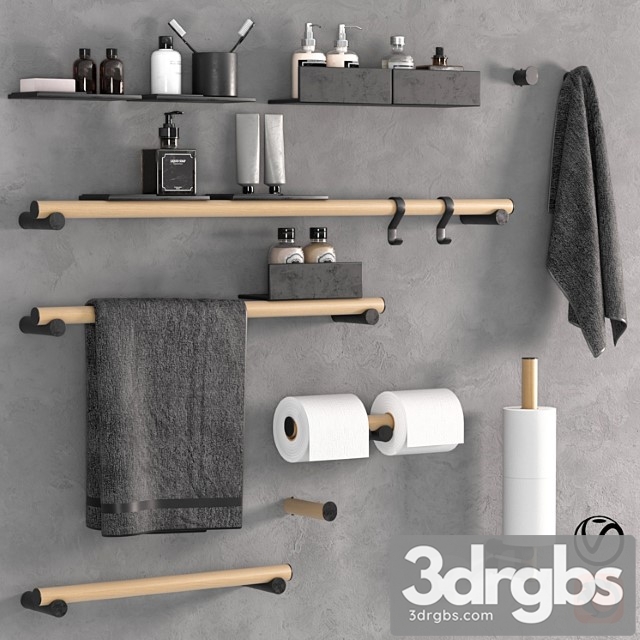 Dot Line Bathroom Accessories by Agape 3dsmax Download - thumbnail 1