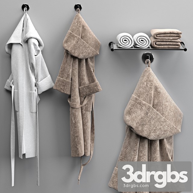 Dressing Gowns and Towels 3 3dsmax Download - thumbnail 1