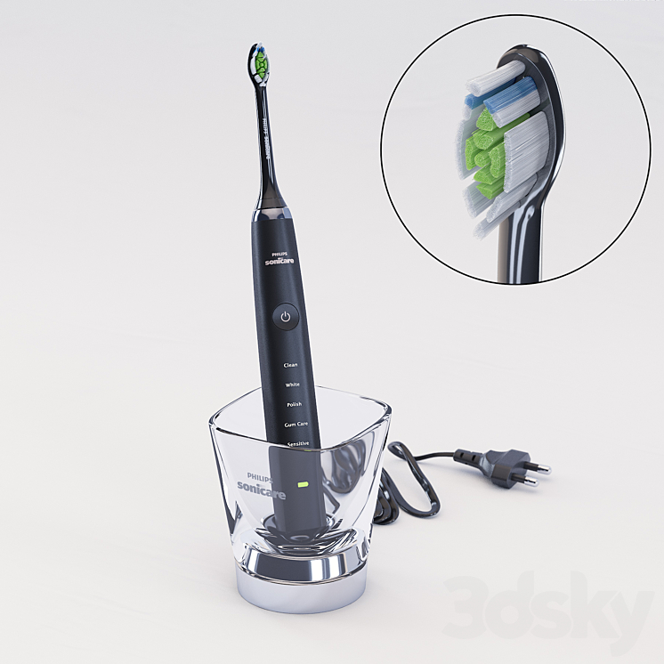 Electric toothbrush 3DS Max - thumbnail 2