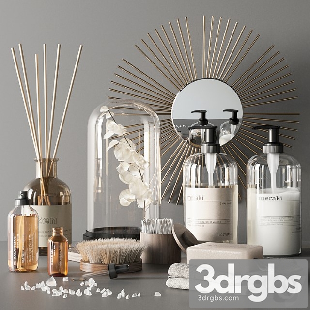 Elegant Bathroom Accessories 3dsmax Download - thumbnail 1