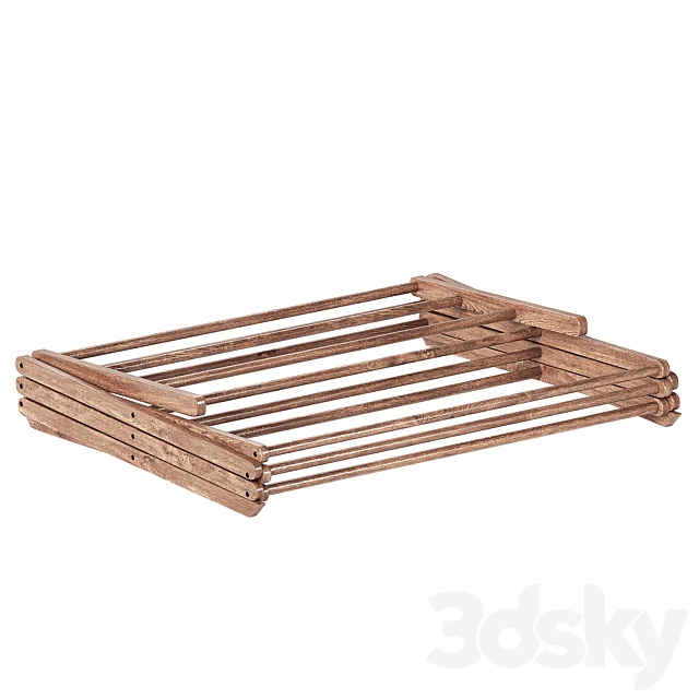 Folding drying rack Zara Home 3DS Max Model - thumbnail 2