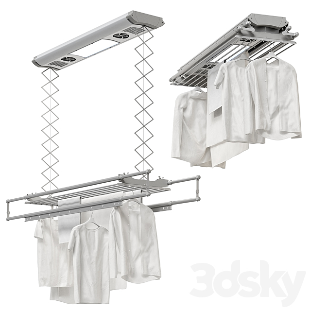 Foxydry Air ceiling drying rack 3ds Max - thumbnail 1