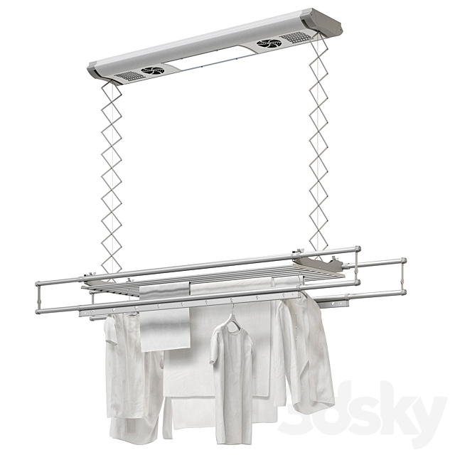 Foxydry Air ceiling drying rack 3ds Max - thumbnail 2