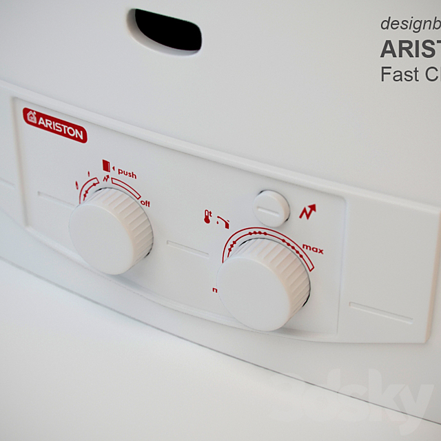 Gas Water Heater Ariston Fast CF 3DSMax File - thumbnail 2