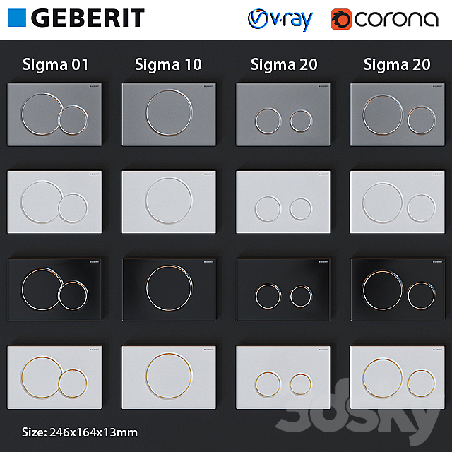 Geberit Sigma 01_10_20 3ds Max - thumbnail 1