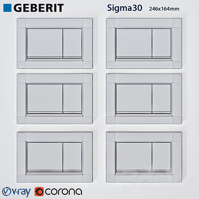 Geberit Sigma 30 3DSMax File - thumbnail 3