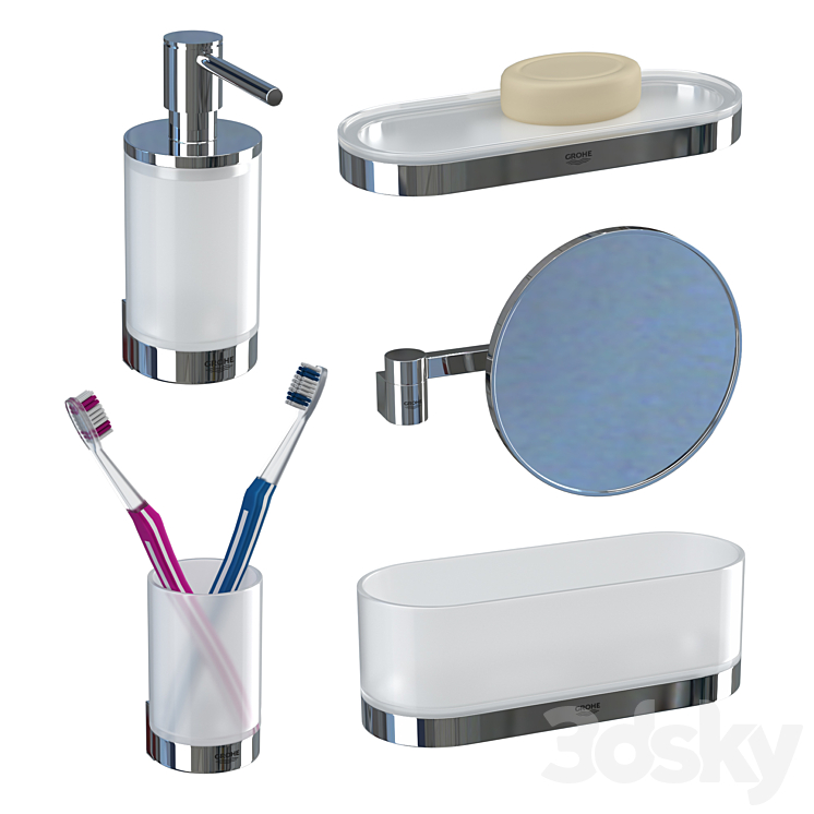 GROHE Selection Accessory Set (15 pcs) 3DS Max - thumbnail 2