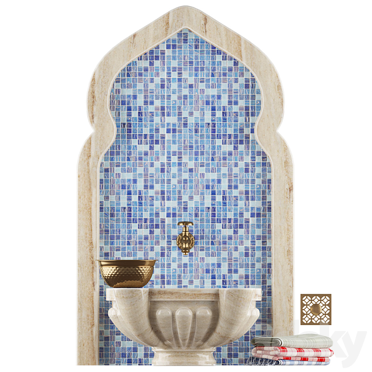 Hammam set 2 3DS Max - thumbnail 2