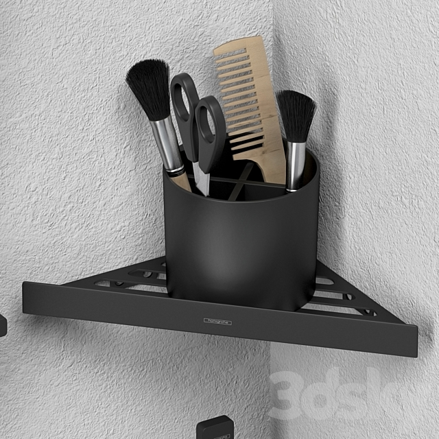 Hansgrohe set of bathroom accessories and decor 3DSMax File - thumbnail 3