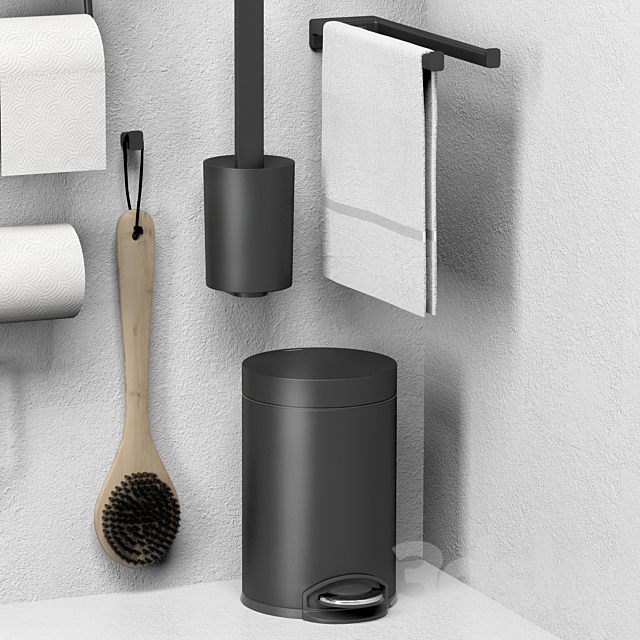 Hansgrohe set of bathroom accessories and decor 3DSMax File - thumbnail 6