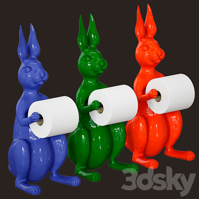 Hare _ Rabbit – Toilet roll holder 3DS Max Model - thumbnail 5