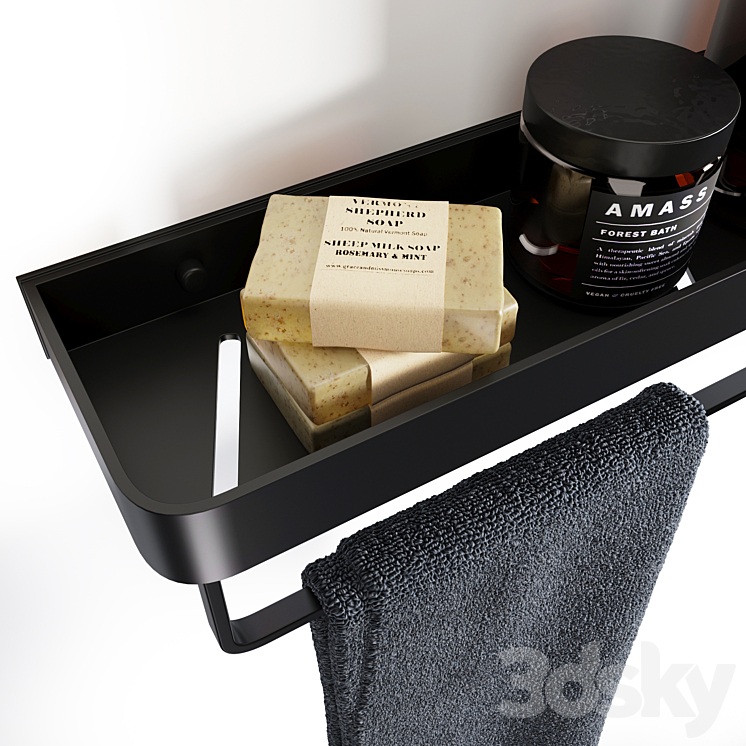 HyggeStyle bathroom shelf 3DS Max - thumbnail 2