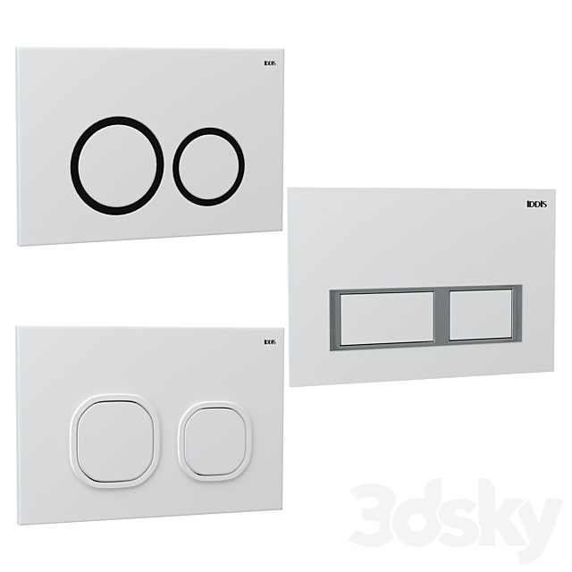 IDDIS flush buttons for installation (9 pcs.) 3DS Max Model - thumbnail 4