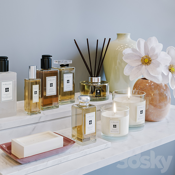 Jo Malone Bathroom set 3DS Max - thumbnail 2