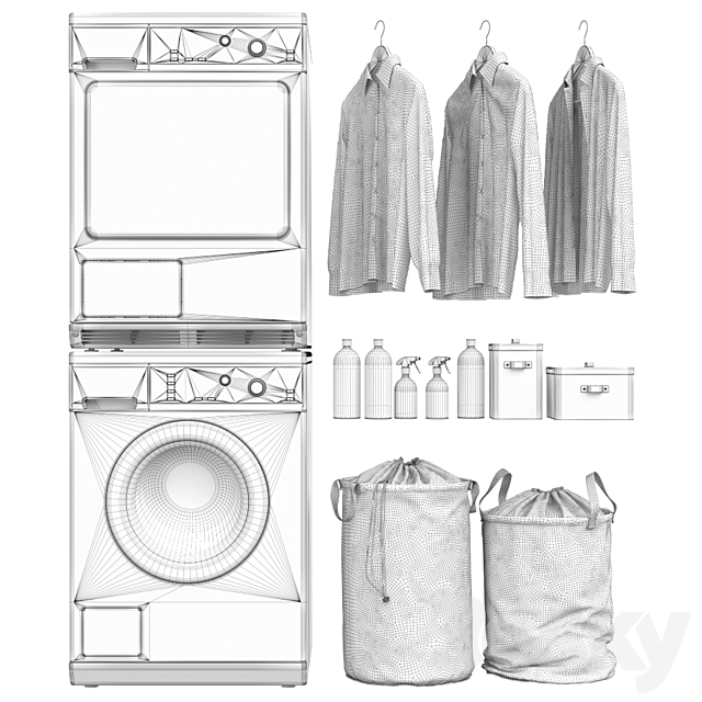 Laundry 3DS Max Model - thumbnail 3