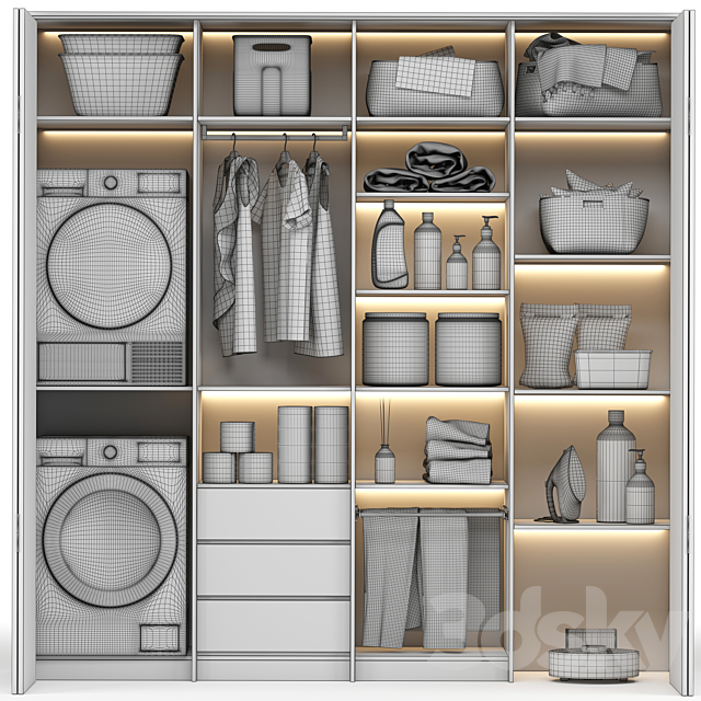 Laundry 3DS Max Model - thumbnail 4