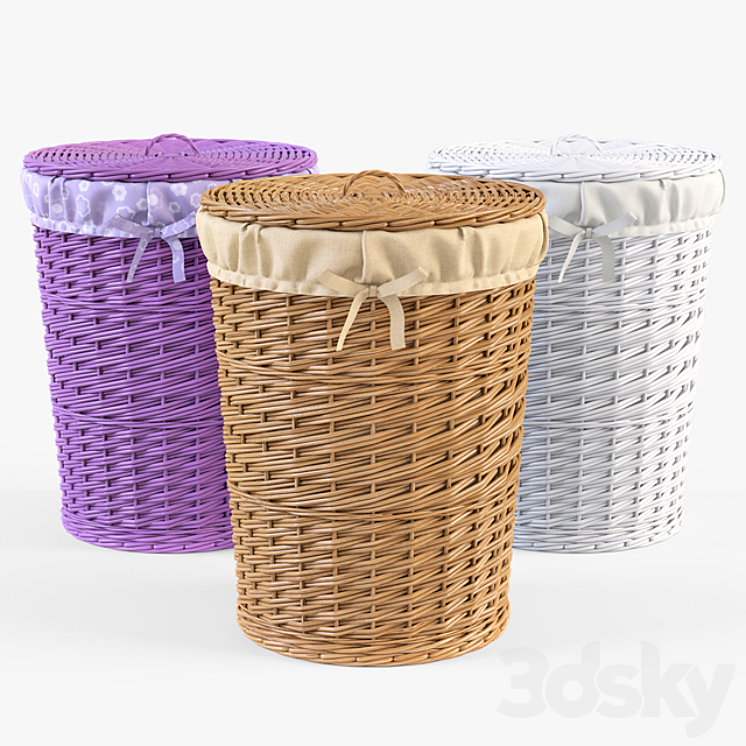 Laundry basket 003 3DS Max - thumbnail 1