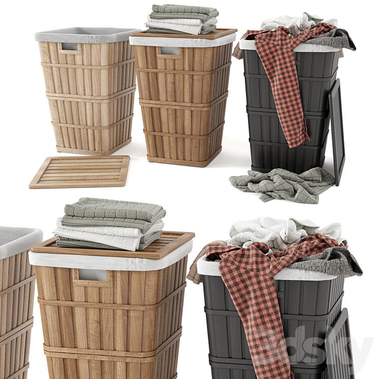 Laundry basket BRANKIS 3DS Max - thumbnail 1