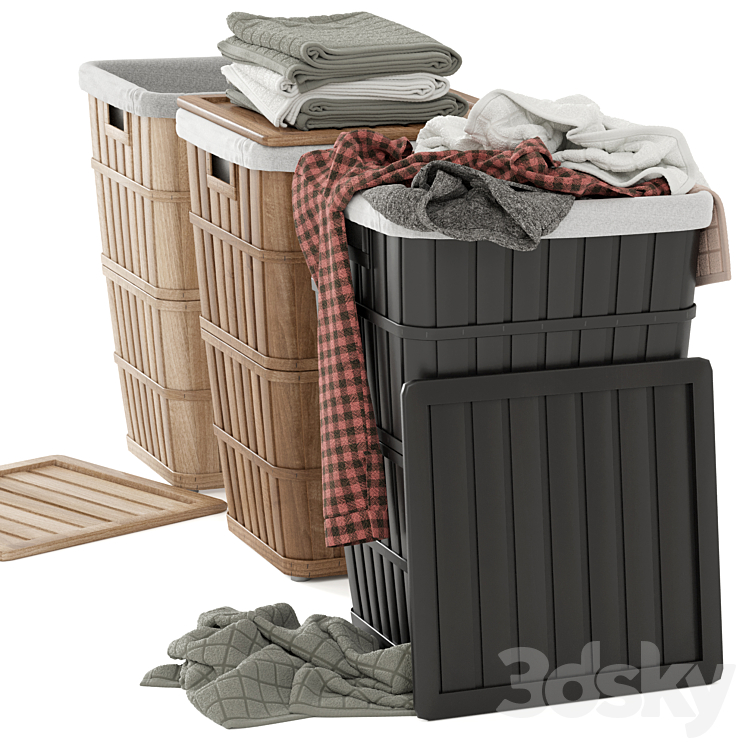 Laundry basket BRANKIS 3DS Max - thumbnail 2