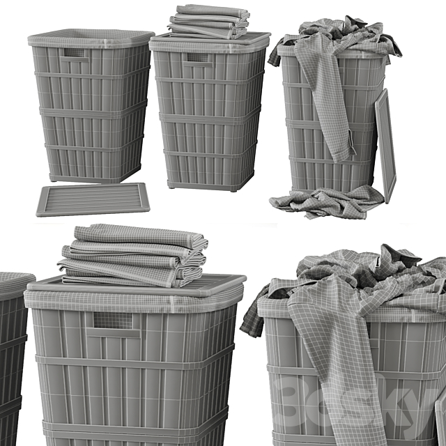 Laundry basket BRANKIS 3DS Max Model - thumbnail 3