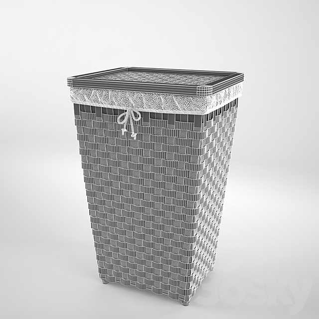 Laundry basket IKEA KNARRA 3DS Max Model - thumbnail 3