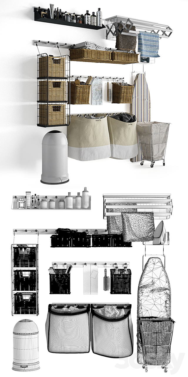 Laundry decor 3DS Max Model - thumbnail 3