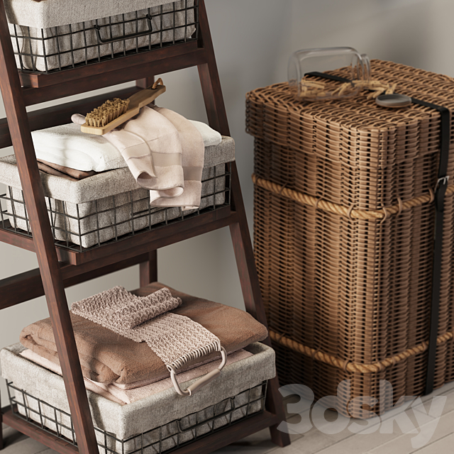 Laundry decorative Set 01 3DS Max Model - thumbnail 2