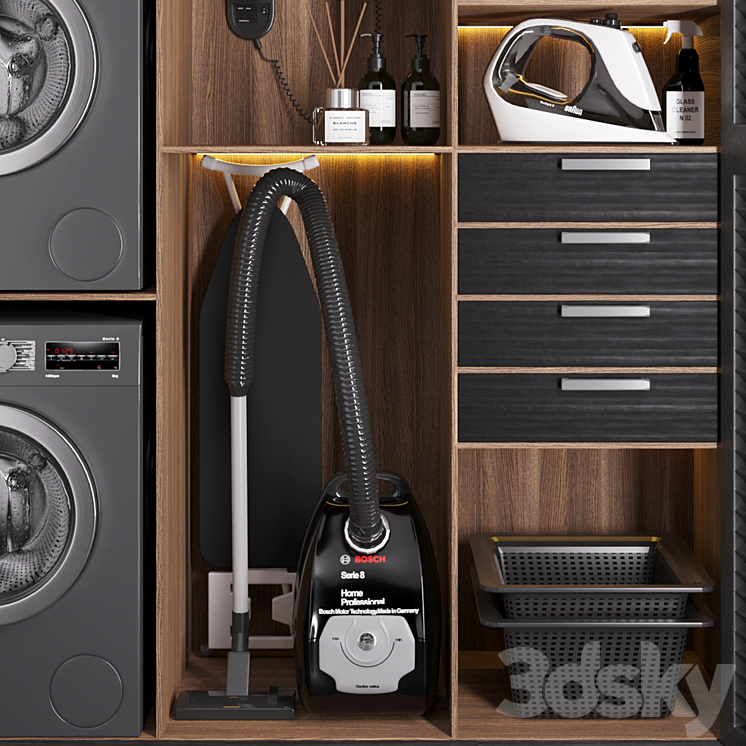 Laundry Room 002 3DS Max - thumbnail 2