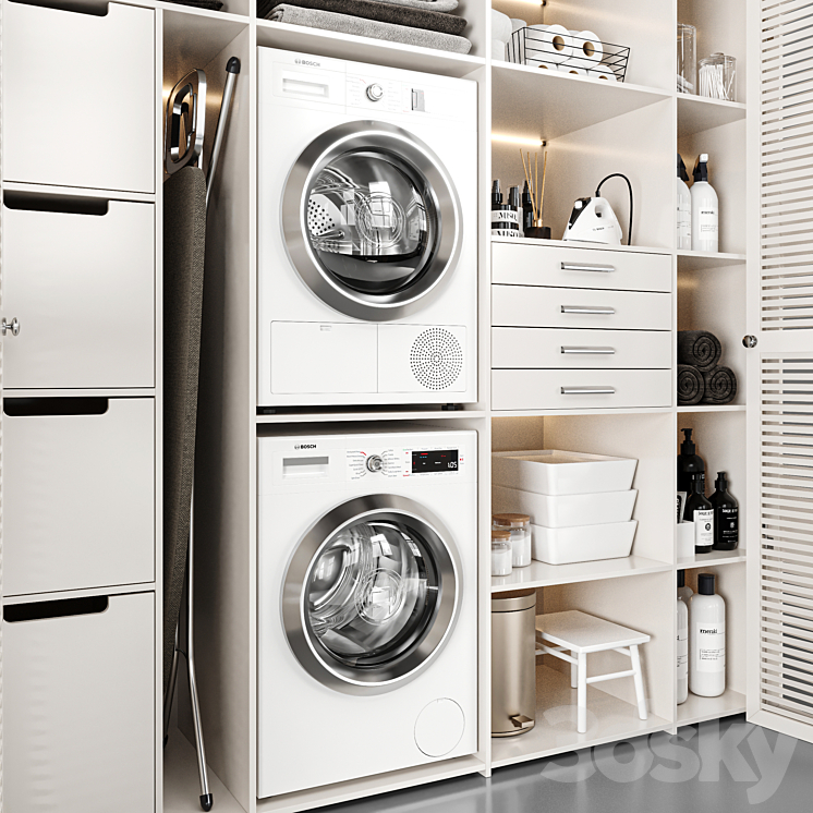 Laundry Room 01 3DS Max - thumbnail 2