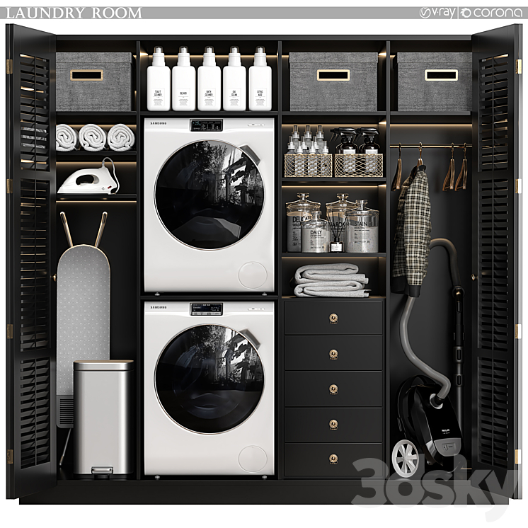 Laundry Room 05 3DS Max Model - thumbnail 1