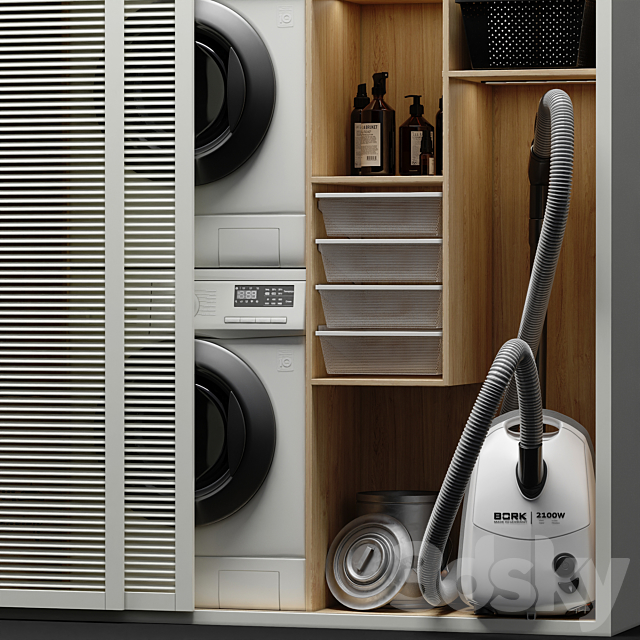 Laundry room 06 3DS Max Model - thumbnail 2