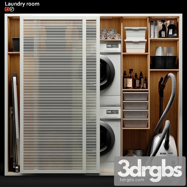 Laundry Room 06 3dsmax Download - thumbnail 1