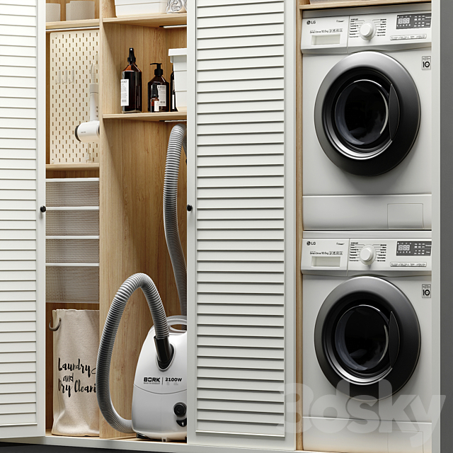 Laundry room 07 3DS Max Model - thumbnail 2