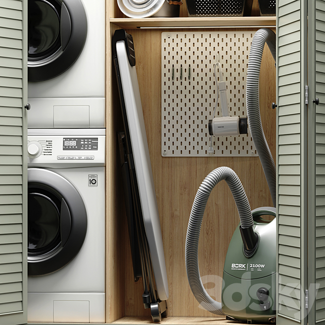 Laundry room 08 3DS Max Model - thumbnail 2