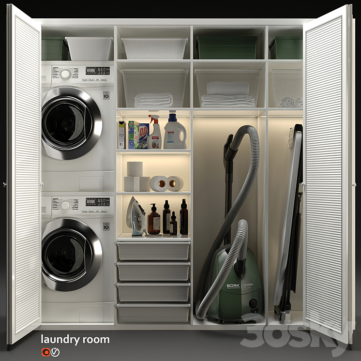 Laundry room 3DS Max - thumbnail 1